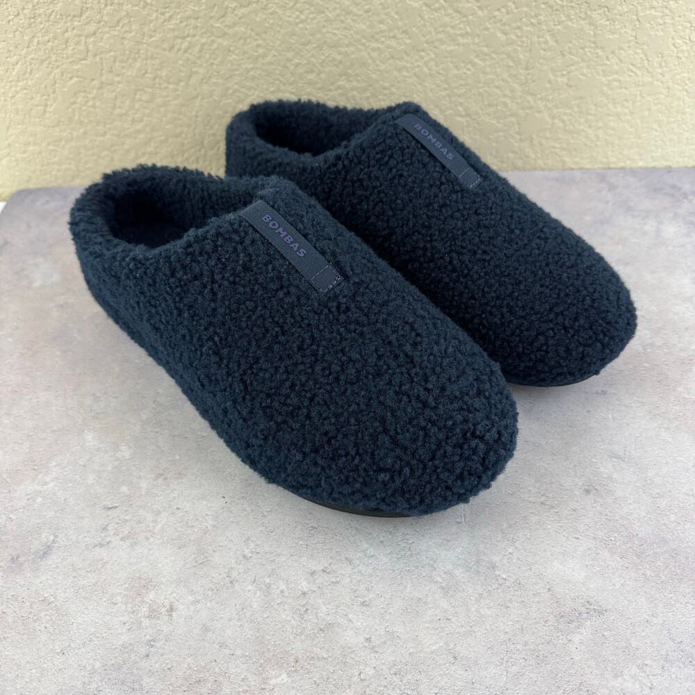 Bombas Sunday Slippers Dark Blue Sherpa Fleece Indoor Outdoor Slip On Mens 11